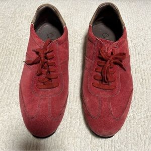 Cole Haan Air Men's Red Suede Leather Walking Shoes Sneakers C07823